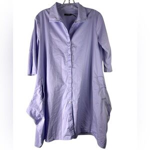 Stella Carakasi Tiburon Purple tunic swing Dress Small Lagonlook Boho Casual Day